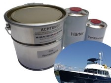 4 Litre Set 2K Ral 5011 Bleu Acier Bootslack Yacht Bateau à Moteur Lackpoint