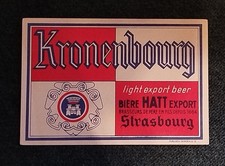 ❤️ANCIEN BUVARD BRASSERIE BIERE KRONENBOURG PRES STRASBOURG ALSACIENNE 1664 HATT