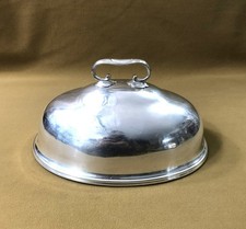 cloche de service ovale couvre plat en métal argenté 24 x 17 Table Plateau N°2