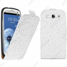 Housse Coque Etui en PU cuir � rabat avec STRASS pour Samsung Galaxy S5 S3