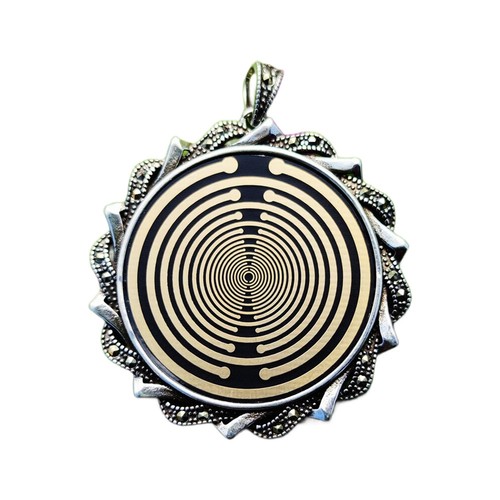 Collier pendentif disque - collier,