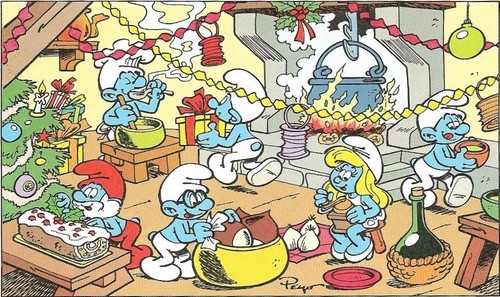 1985 peyo carte voeux - ,