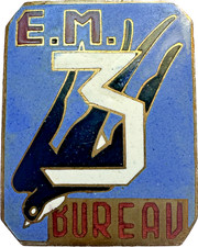 Etat Major, 3° Bureau, émail