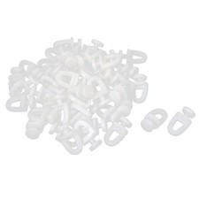 Faites glisser fenêtre rideau roues porte galets chenille 23x11mm Blanc 50pcs
