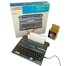 Machine à Écrire Électronique Canon Typestar 220 + AD-100 AZERTY U100/U110 Rétro