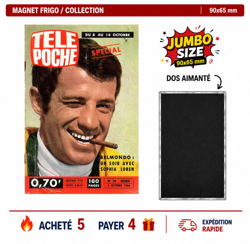 Magnet frigo belmondo tele - frigo,