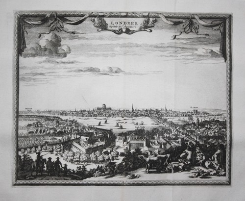 Gravure vue panoramique de - de,
