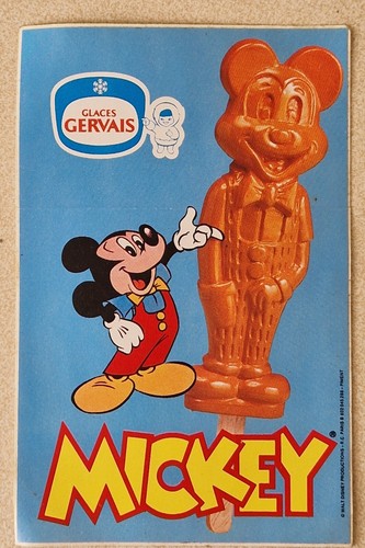 Autocollant mickey glace - autocollant, "glace