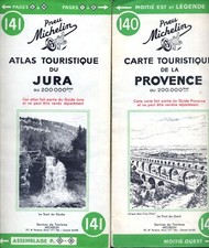 2 Cartes MICHELIN N° 140 et 141 - 1963 1964 - PROVENCE JURA - TRES BON ETAT