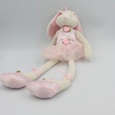 Doudou lapin blanc rose tutu