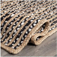 Tapis tapis jute coton tressé