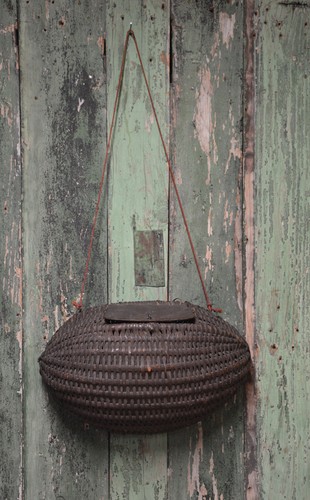 Ancien panier pêche - ancien, de
