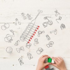  25 Pcs Casse Tete Metal Jeu