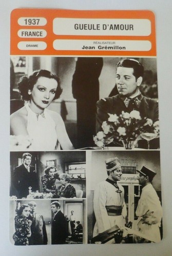 Carte fiche cinema 1937 - fiche, gueule