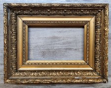 Cadre 19eme doré Barbizon 3p ou Paysage 19x27cm 