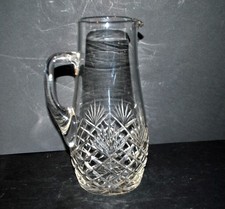 Pichet cruche en cristal taillé biseaux 23cm diamant palmette