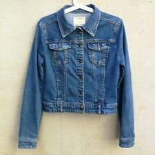 Veste en jean bleu moyen avec