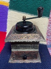 superbe moulin à café ancien andalous / cuivre étain et fer / rare