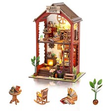 Maison de Poupée DIY Meublée Mini Kit Maison en Bois Faire Votre Propre Modèl...