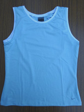 Débardeur maillot ouvertures ds dos bleu pastel stretch NIKE DRI FIT 46 / 48 TBE