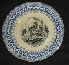 Assiette ancienne CHOISY-LE-ROI MAC-MAHON n°9 "Blessé à Sedan"