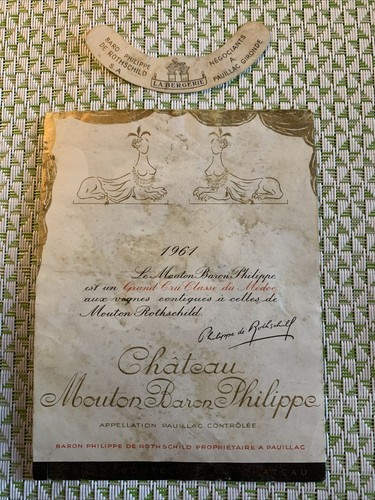 étiquette vin 1961 - vin:,