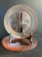 4 assiettes tourbillonnantes roses des années 50 ~ Arcoroc