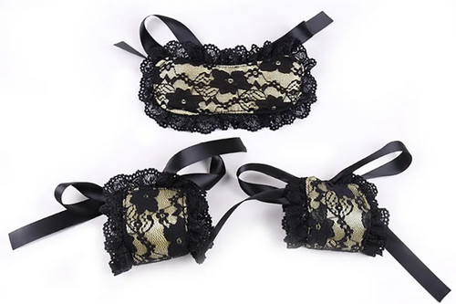 Liens masque menottes tissu
