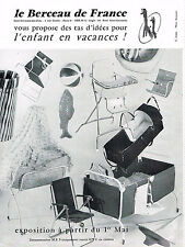 PUBLICITE ADVERTISING 045  1963  LE BERCEAU DE FRANCE bébé vacances couffin lits