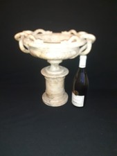 Grande coupe sur piédouche en marbre et albâtre époques Napoléon III vers 1860