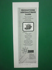 12/1980 PUB SAMM ISSY-LES-MOULINEAUX SERVO-COMMANDES POIGNEES PILOTES AD