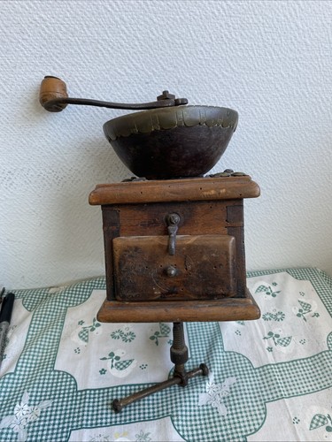 Ancien moulin café bois - ancien,