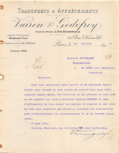 1899 transports - transports, et