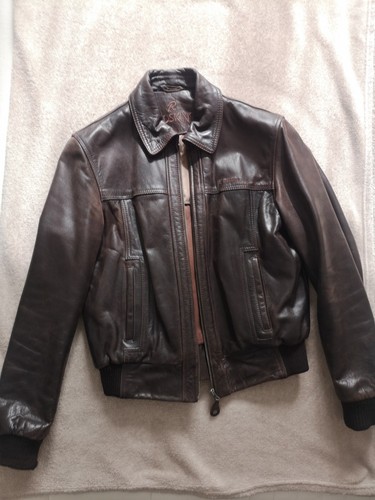 Blouson cuir redskins marron - cuir, "redskins"