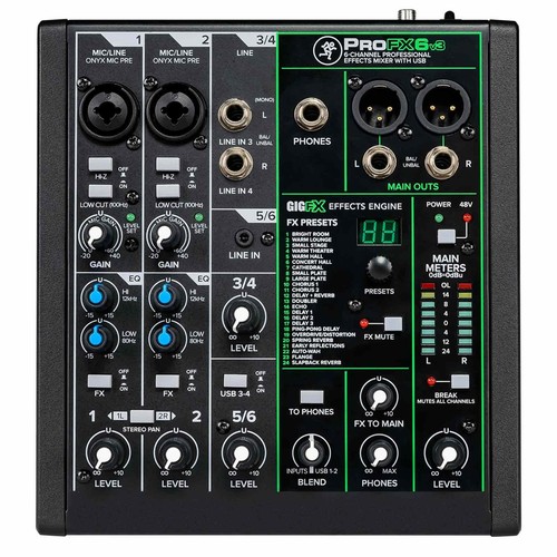 Mackie profx6v3 channel - mackie, pro