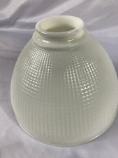 VTG WHITE MILK GLASS WAFFLE