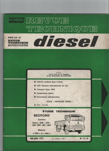 Revue technique diesel bedford - diesel,