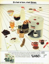 PUBLICITE ADVERTISING 056  1983    Simac   machine  café  capuccino