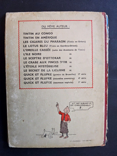 Tintin dos blanc - tintin, de