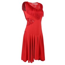 Robe Danse Latine Femmes Asymétrique  Manche Robe Danseuse Costume de Scène ,