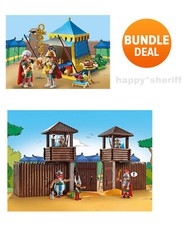 Playmobil 2 ensembles Astérix 71015 tente romaine et 71542 camp romain neuf Ν...