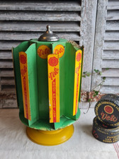 ANCIEN PRESENTOIR CIRAGE PUBLICITAIRE ROTATIF VETO BOOT POLISH LUX
