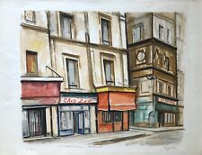 TAKANORI OGUISS GRANDE LITHOGRAPHIE ORIGINALE PARIS RUE MONTORGUEIL DÉDICACE 