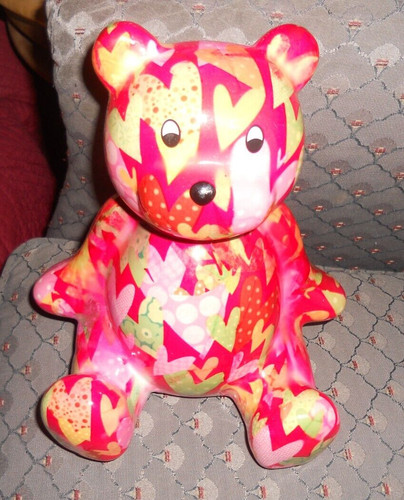 Tirelire ceramique ours pomme - tirelire,