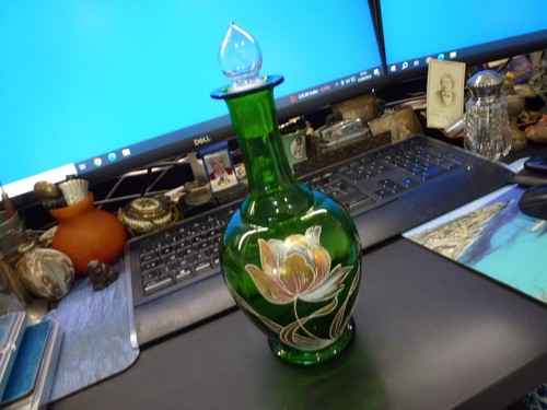Carafe verte art nouveau - verte,