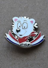 Joli Insigne, broche médaille ski ESF " Ourson ", version actuelle