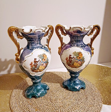 Lot de 2 Vases Vintage en Céramique – Décor de Personnage 