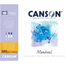 [200006533] CANSON Bloc papier aquarelle "Montval" 190 x 240 mm 300g 12 feuilles