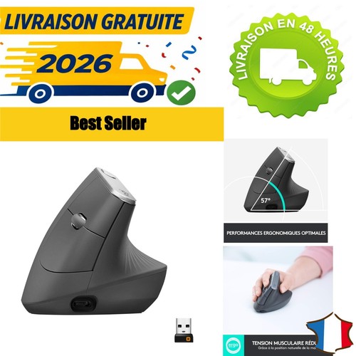 Souris logitech vertical - logitech, mx