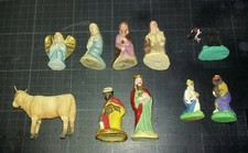 Vintage lot de 10 santons